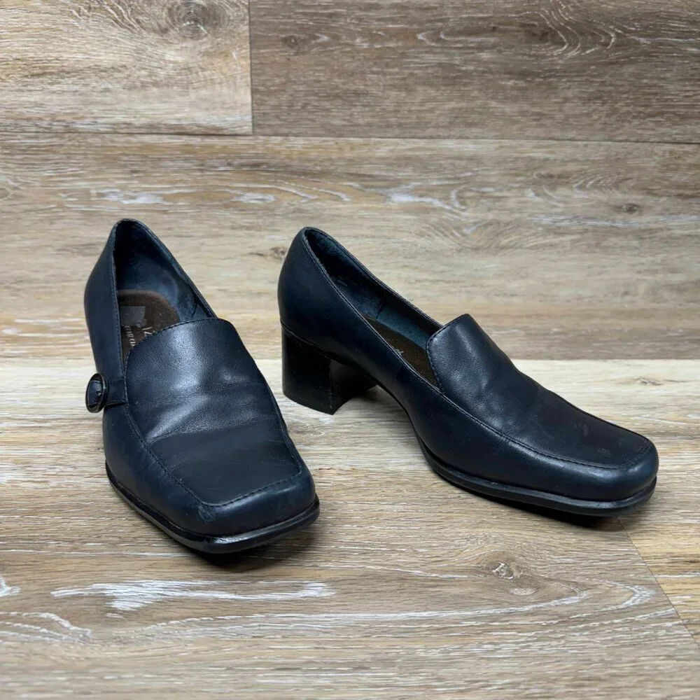 Liz Claiborne Liz Flex Conform Navy Blue Block Heel Shoe Women's Size 7